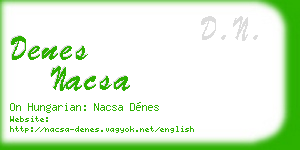 denes nacsa business card